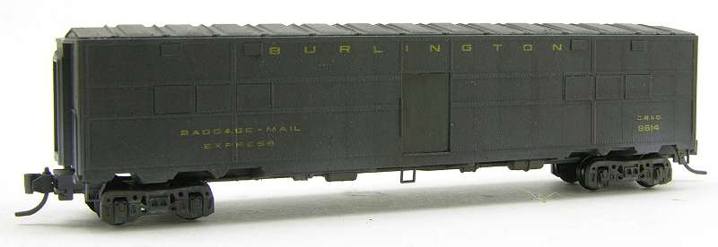 Weathered CB&Q express boxcar